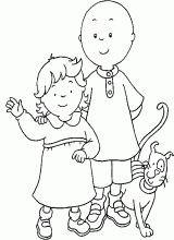 Caillou familly and cat