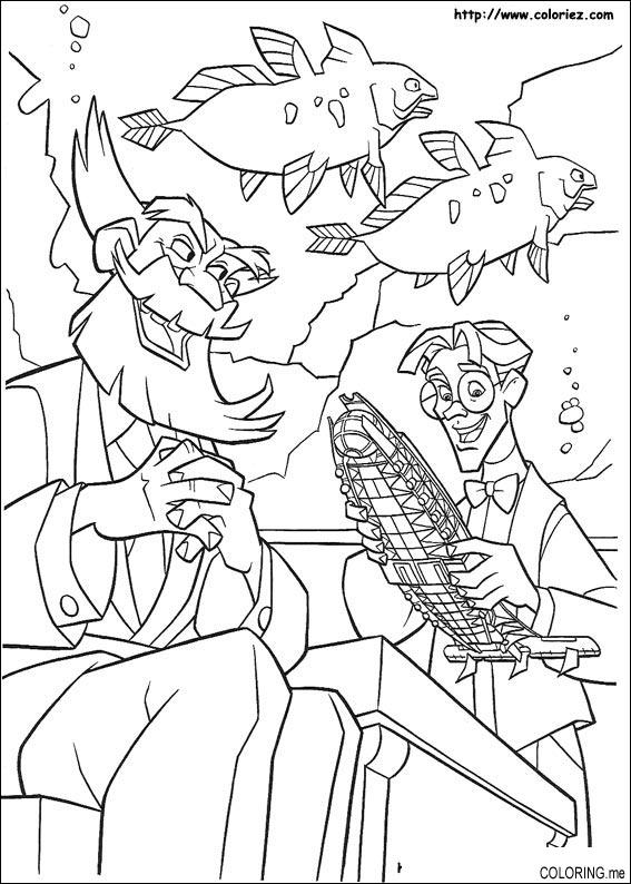 Coloring page : Atlantis, The Lost Tales : Joshua Sweet and Milo Thatch