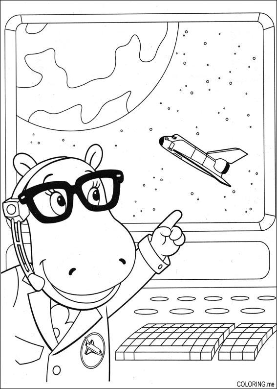 Coloring Page The Backyardigans Tasha Console Coloring Me