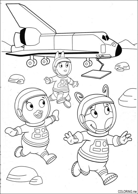 Coloring page : The backyardigans on the moon - Coloring.me