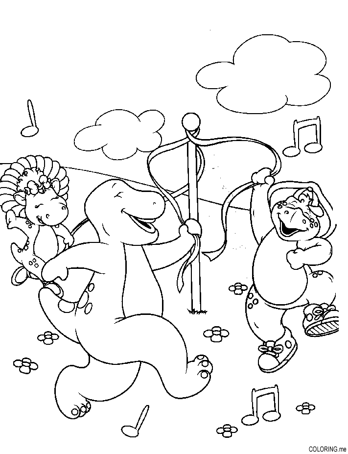 Coloring page : Barney dance - Coloring.me