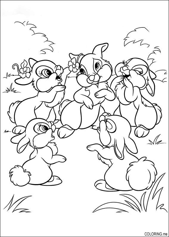 Coloring page : Bunnies friends - Coloring.me