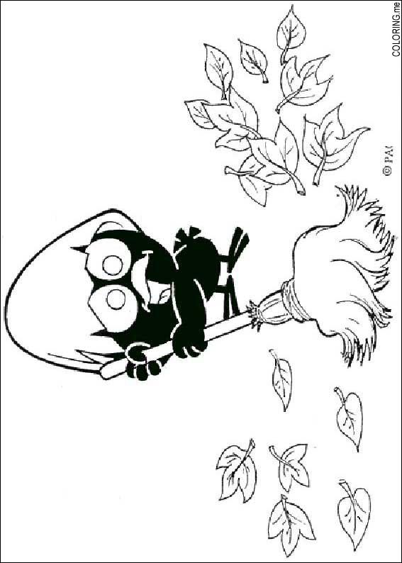 Coloring page : Calimero sweep - Coloring.me