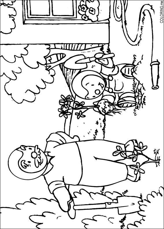 Coloring page : Charley and mimmo in garden - Coloring.me