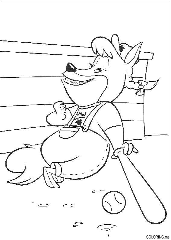Coloring page : Chicken Little baseball - Coloring.me