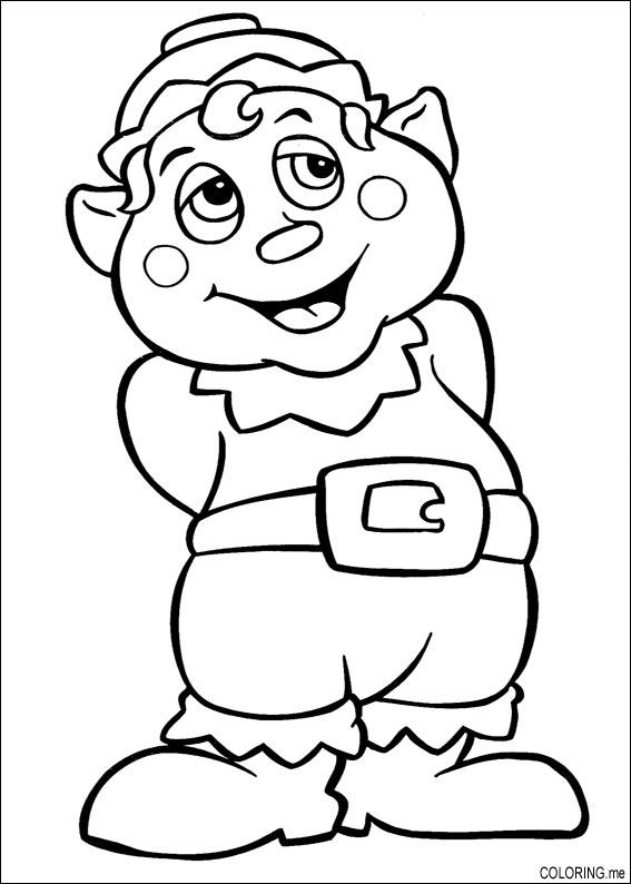 Coloring page : Christmas happy elve - Coloring.me